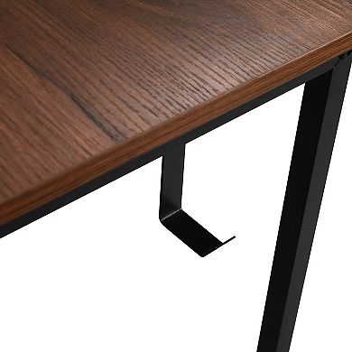 Techni Mobili L-Shaped Industrial Desk with Shelves