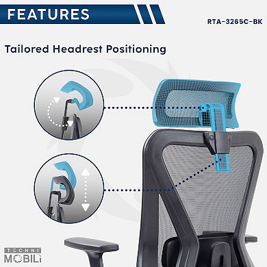 Techni Mobili Truly Ergonomic Mesh Office Chair