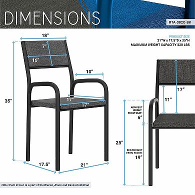 Techni Mobili Office Metal Frame Visiting Chair