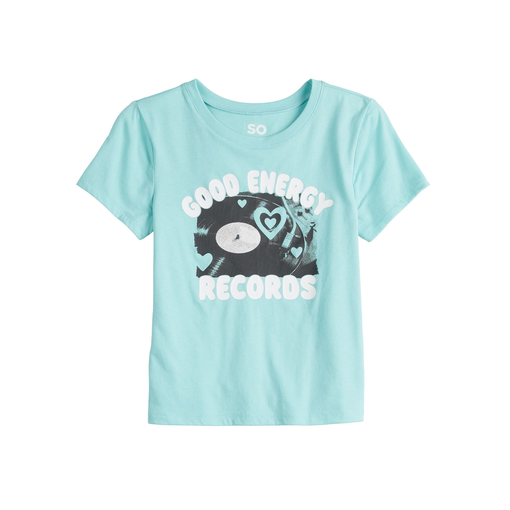 Girls 6-20 SO® Short Sleeve Graphic Baby Tee in Regular & Plus, Girls, Si