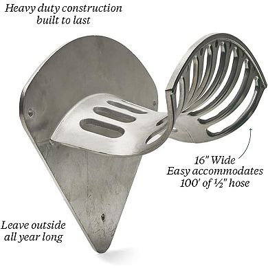 Kings County Tools Wall-Mounted Outdoor Hose Holder for 100-foot 1/2-in. Hose