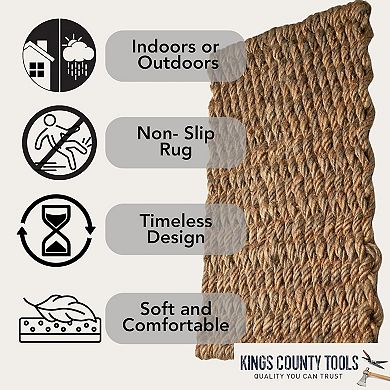 Kings County Tools Woven Jute Doormat