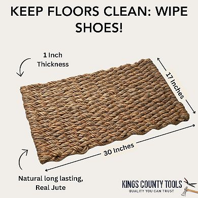 Kings County Tools Woven Jute Doormat