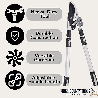 Kings County Tools Double Ratcheting Bypass Tree Pruners for Wet Wood