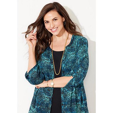 Catherines Women's Plus Size Petite Breezeway Georgette Blouse