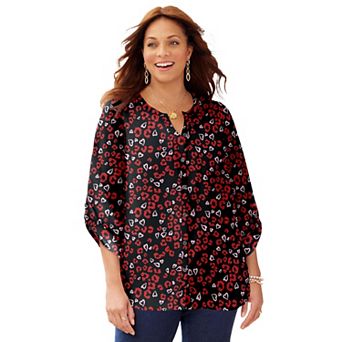 Catherines Women's Plus Size Breezeway Georgette Blouse