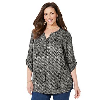 Catherines Women's Plus Size Breezeway Georgette Blouse