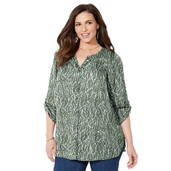 Catherines Women's Plus Size Breezeway Georgette Blouse