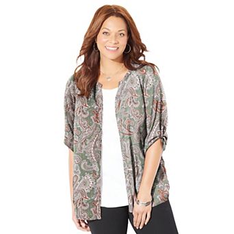 Catherines Women's Plus Size Breezeway Georgette Blouse