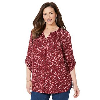 Catherines Women's Plus Size Breezeway Georgette Blouse
