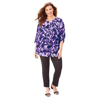 Catherines Women's Plus Size Breezeway Georgette Blouse