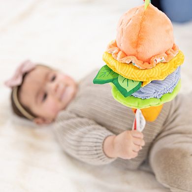 Melissa & Doug Ice Cream Take-Along Clip-On Infant Toy with Sound and Vibration