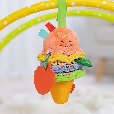 Melissa & Doug Ice Cream Take-Along Clip-On Infant Toy with Sound and Vibration