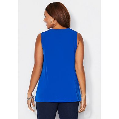 Catherines Women's Plus Size Crisscross Timeless Tank