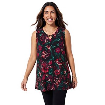 Catherines Women's Plus Size Crisscross Timeless Tank