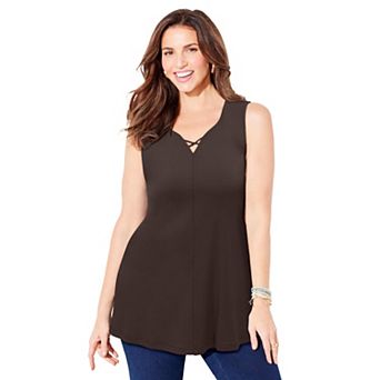 Catherines Women's Plus Size Crisscross Timeless Tank