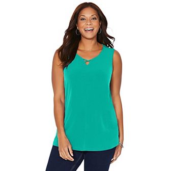 Catherines Women's Plus Size Crisscross Timeless Tank
