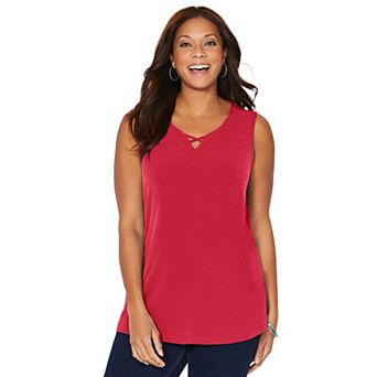 Catherines Women's Plus Size Crisscross Timeless Tank