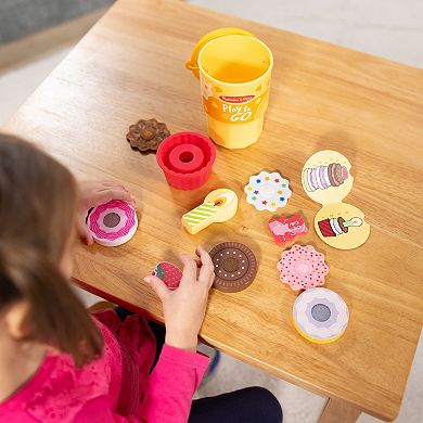 Melissa & Doug Play to Go Cake and Cookies Play Food Travel Toy in Cup with Fidget Toy Lid