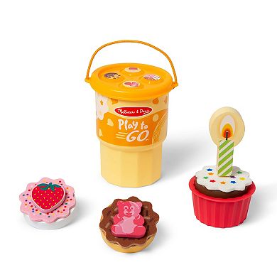 Melissa & Doug Play to Go Cake and Cookies Play Food Travel Toy in Cup with Fidget Toy Lid
