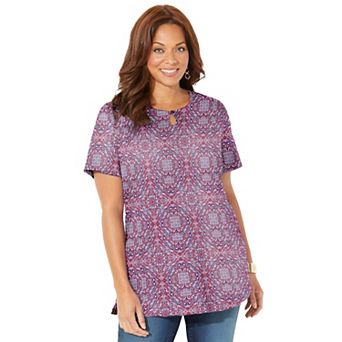 Catherines Women's Plus Size Easy Fit Teardrop Tunic