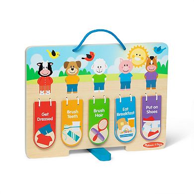 Melissa & Doug My Daily Day and Night Wooden Routines Chart Learning Toy