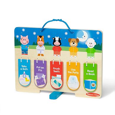 Melissa & Doug My Daily Day and Night Wooden Routines Chart Learning Toy