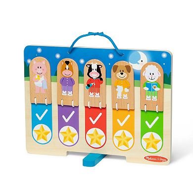 Melissa & Doug My Daily Day and Night Wooden Routines Chart Learning Toy