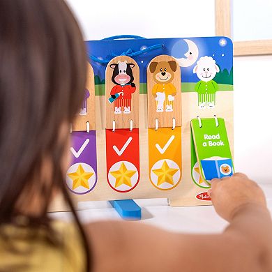 Melissa & Doug My Daily Day and Night Wooden Routines Chart Learning Toy