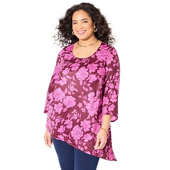 Catherines Women's Plus Size Art-to-wear Blouse