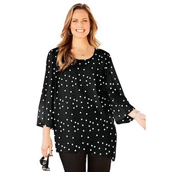 Catherines Women's Plus Size Art-To-Wear Blouse