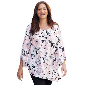 Catherines Women's Plus Size Art-To-Wear Blouse