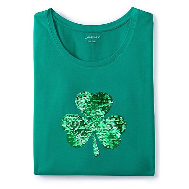 Catherines Women's Plus Size Glitter Graphic Tee