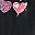 Black Glitter Hearts