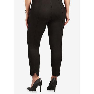 Catherines Women's Plus Size Curvy Ponte Knit Ankle Pant