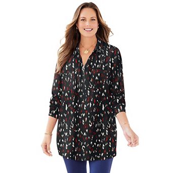 Catherines Women's Plus Size Breezeway Half-Zip Tunic