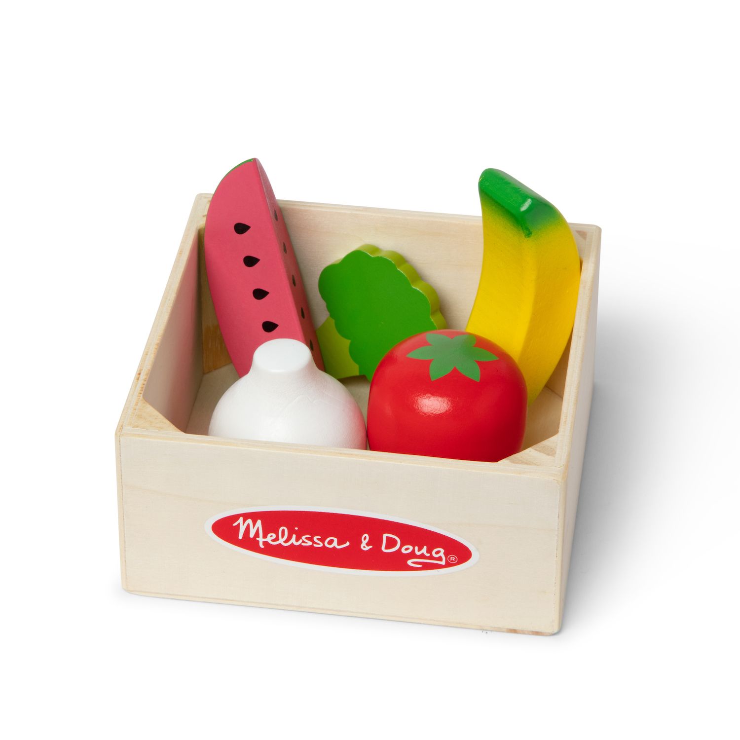 Детские игрушки Melissa & Doug Food Groups Wooden Play Food Produce Set With Crate — фото 1