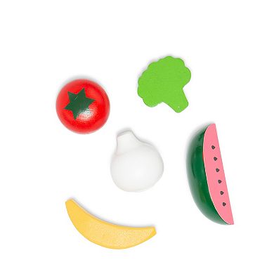 Melissa & Doug Food Groups Wooden Play Food Produce Set With Crate
