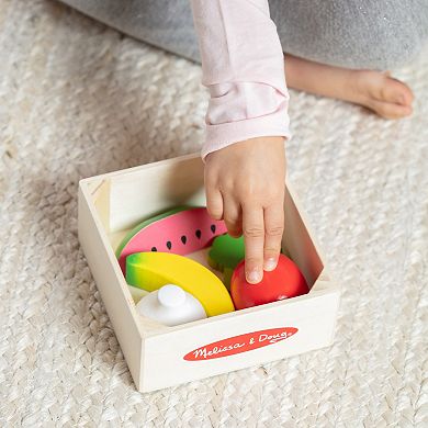 Melissa & Doug Food Groups Wooden Play Food Produce Set With Crate