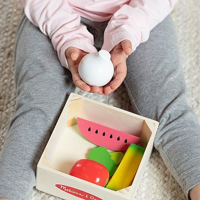 Melissa & Doug Food Groups Wooden Play Food Produce Set With Crate