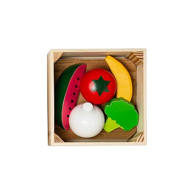 Melissa & Doug Food Groups Wooden Play Food Produce Set With Crate