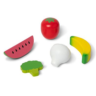 Melissa & Doug Food Groups Wooden Play Food Produce Set With Crate