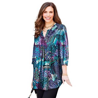 Catherines Women's Plus Size Muse Pintuck Tunic