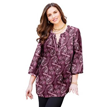 Catherines Women's Plus Size Muse Pintuck Tunic