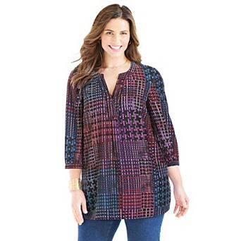 Catherines Women's Plus Size Muse Pintuck Tunic