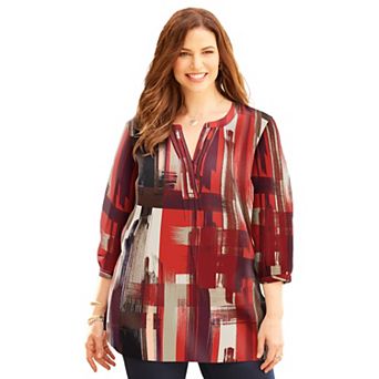 Catherines Women's Plus Size Muse Pintuck Tunic