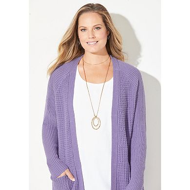 Catherines Women's Plus Size Daydream Waffle Knit Sweater