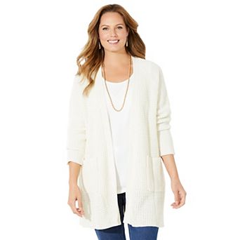 Catherines Women's Plus Size Daydream Waffle Knit Sweater