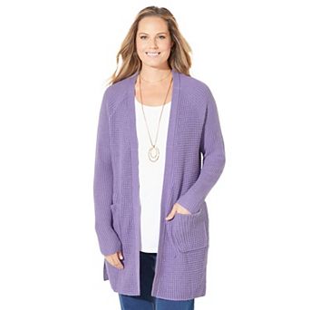 Catherines Women's Plus Size Daydream Waffle Knit Sweater