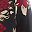 Black Red Floral
